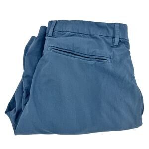 Luca Faloni Pants Mens 34 (34x26 ACTUAL) Blue Summer Chino Cropped Fit Coastal